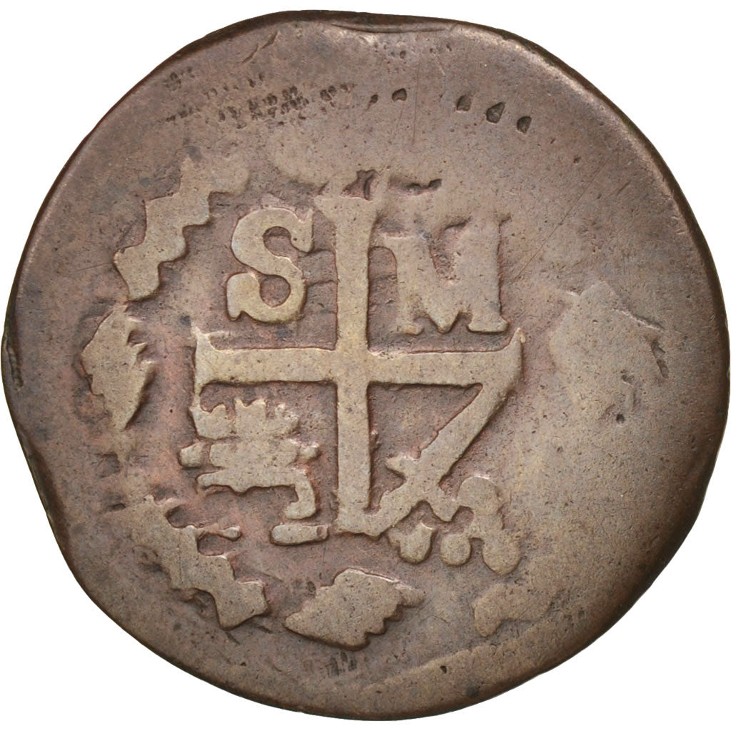 Coin, Colombia, 1/4 Réal, 1820, VF(20-25), Copper, KM:B4