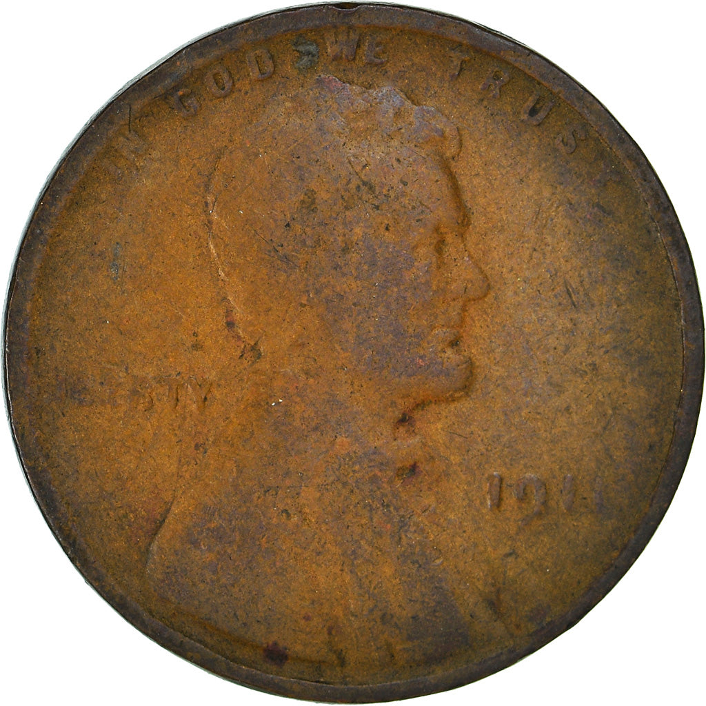 Coin, United States, Lincoln Cent, Cent, 1911, U.S. Mint, Philadelphia