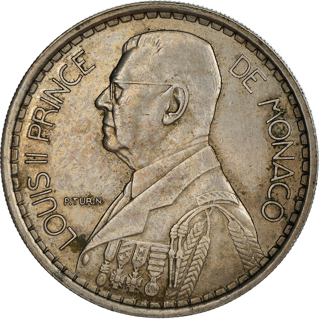 Coin, Monaco, Louis II, 20 Francs, Vingt, 1947, EF(40-45), Copper-nickel
