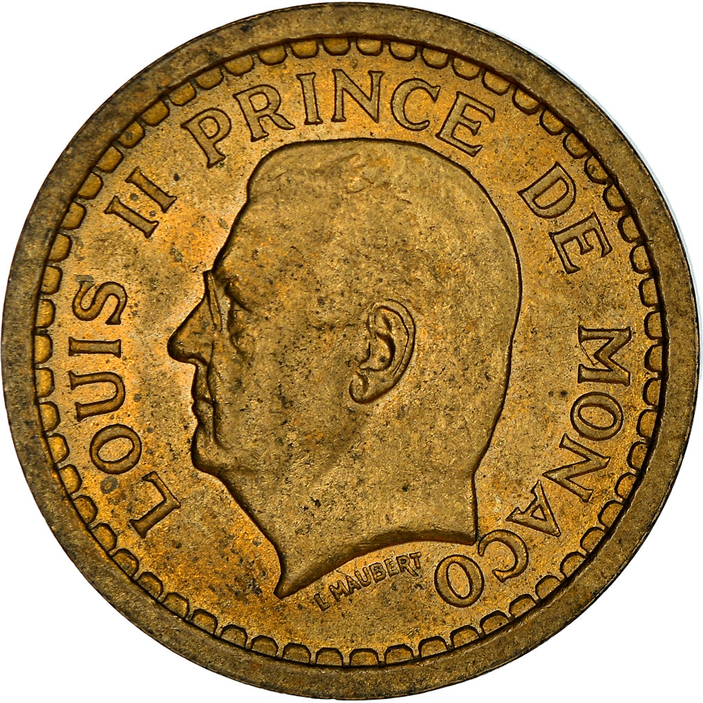 Münze, Monaco, 2 Francs, 1943, Paris, SS+, Cupro-Aluminium, Gadoury:134