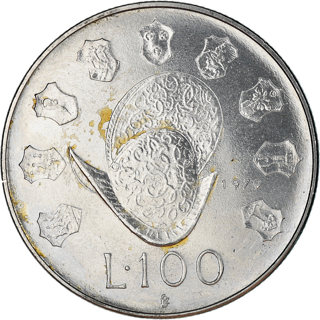 Munten, San Marino, 100 Lire, 1979, Rome, FR+, Staal, KM:95