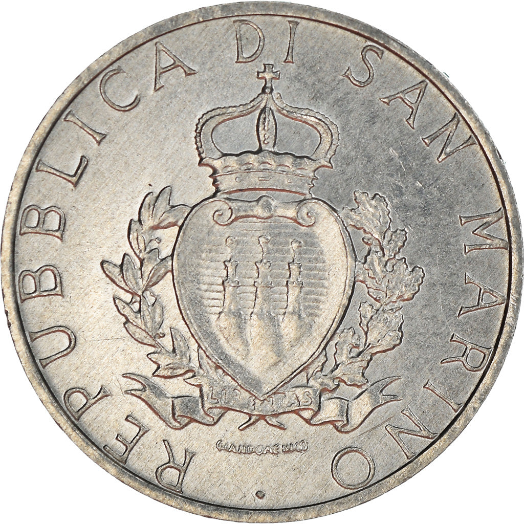 Moneda, San Marino, Lira, 1987, Rome, MBC, Aluminio, KM:201