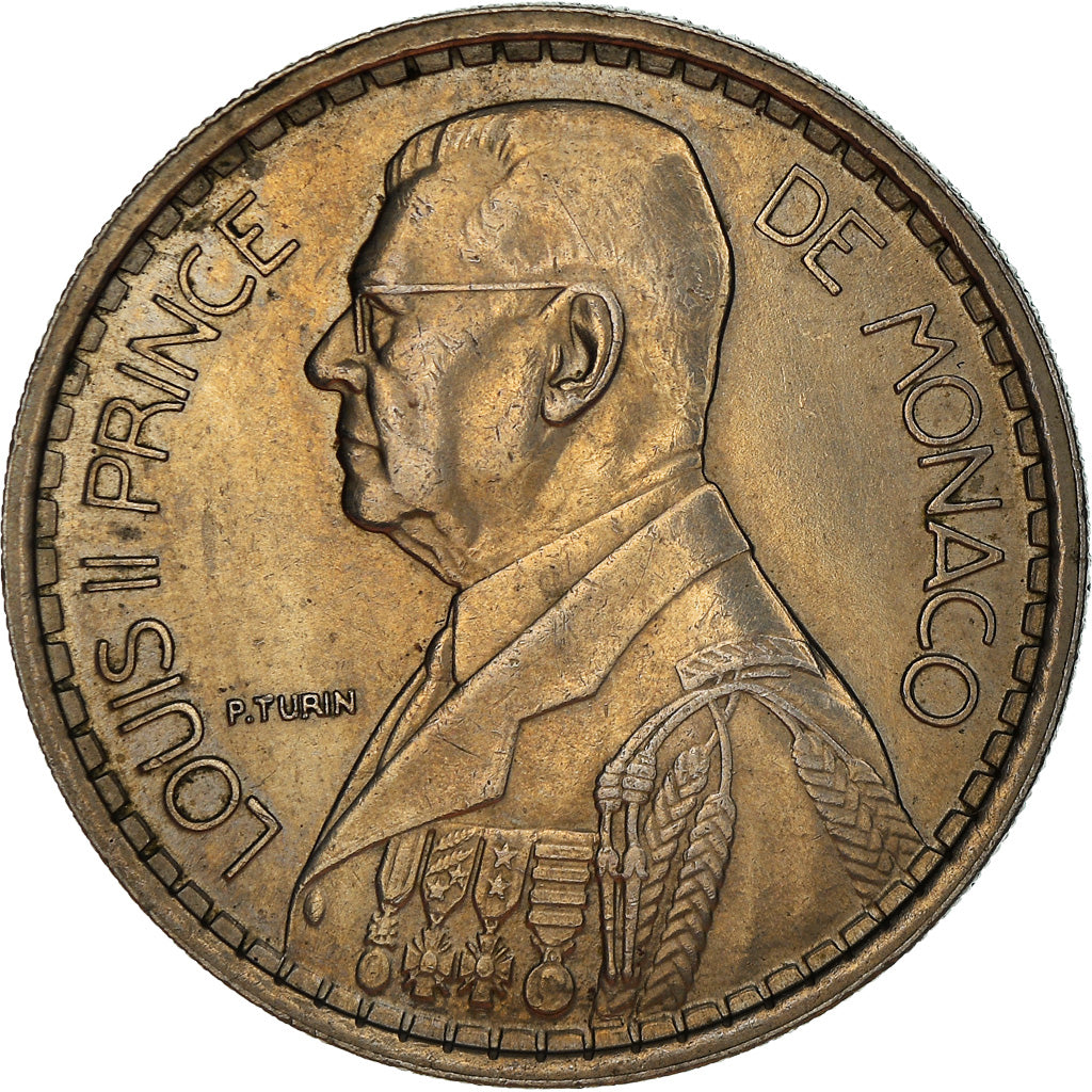 Moeda, Mónaco, Louis II, 20 Francs, Vingt, 1947, EF(40-45), Cobre-níquel