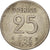 Moneda, Suecia, Gustaf VI, 25 Öre, 1953, MBC, Plata, KM:824