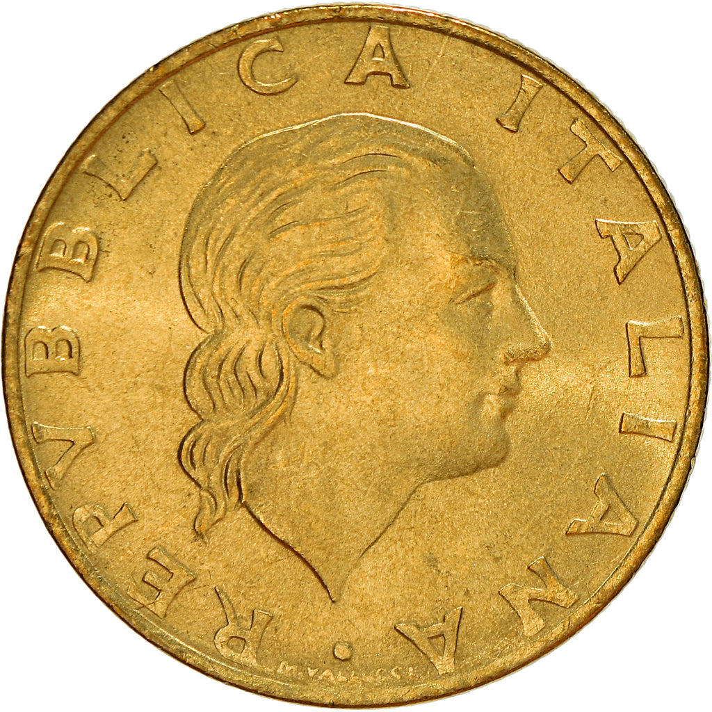 Coin, Italy, 200 Lire, 1988, Rome, AU(50-53), Aluminum-Bronze, KM:105