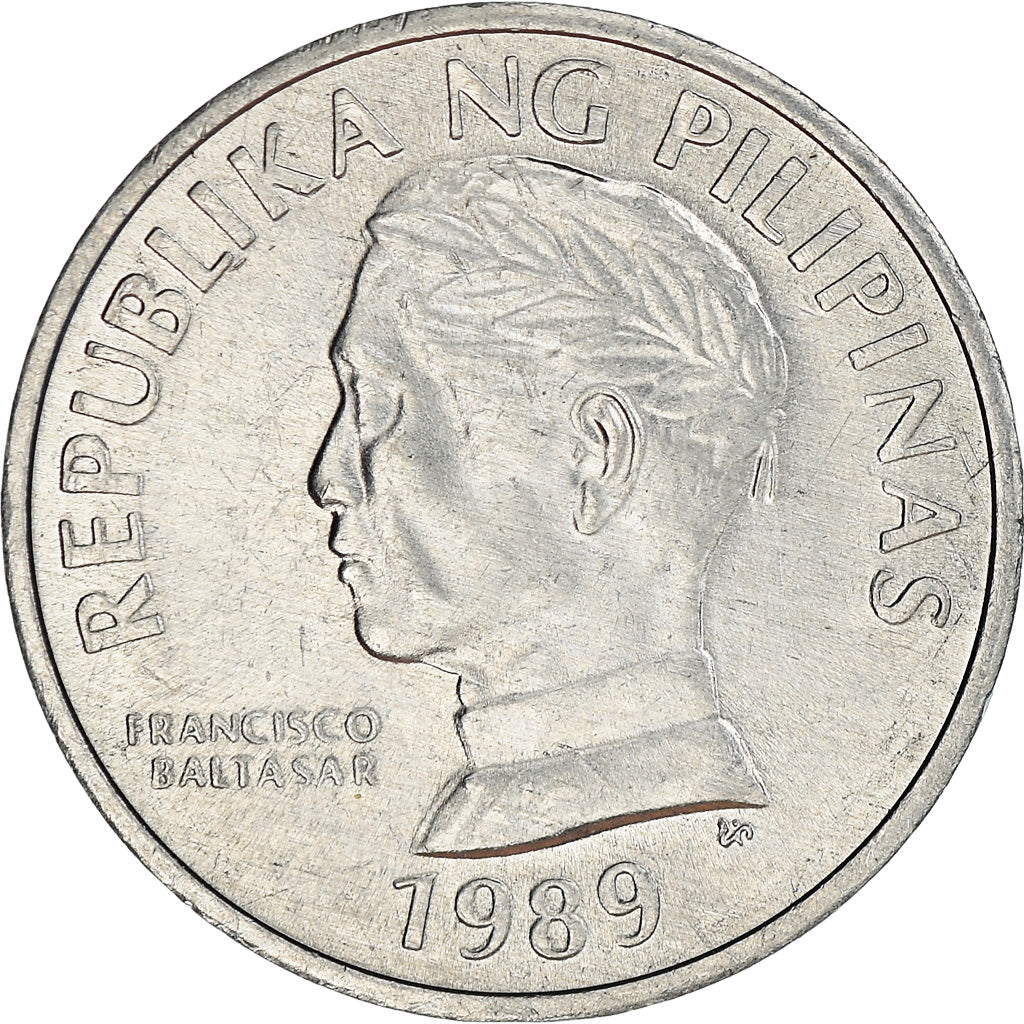 Coin, Philippines, 10 Sentimos, 1989, EF(40-45), Aluminum, KM:240.2