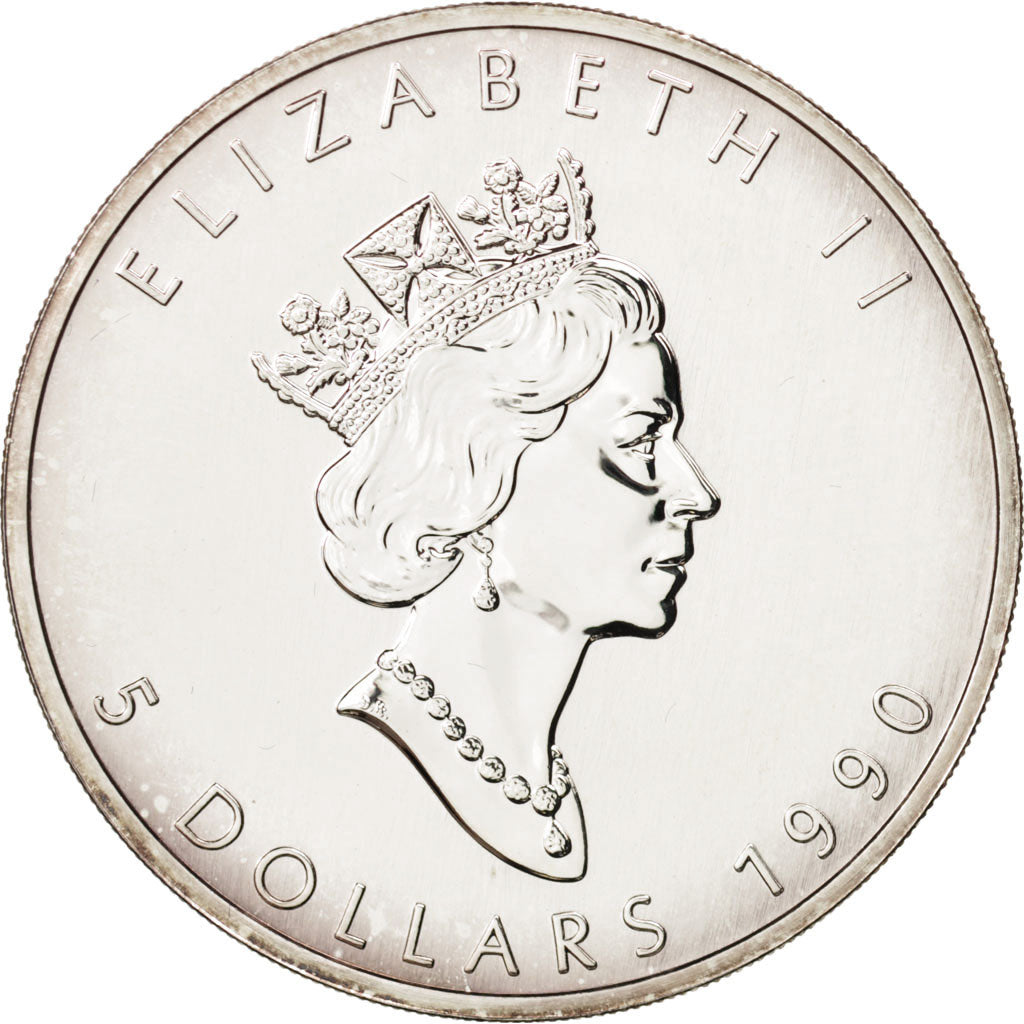 Coin, Canada, Elizabeth II, 5 Dollars, 1990, Royal Canadian Mint, Ottawa