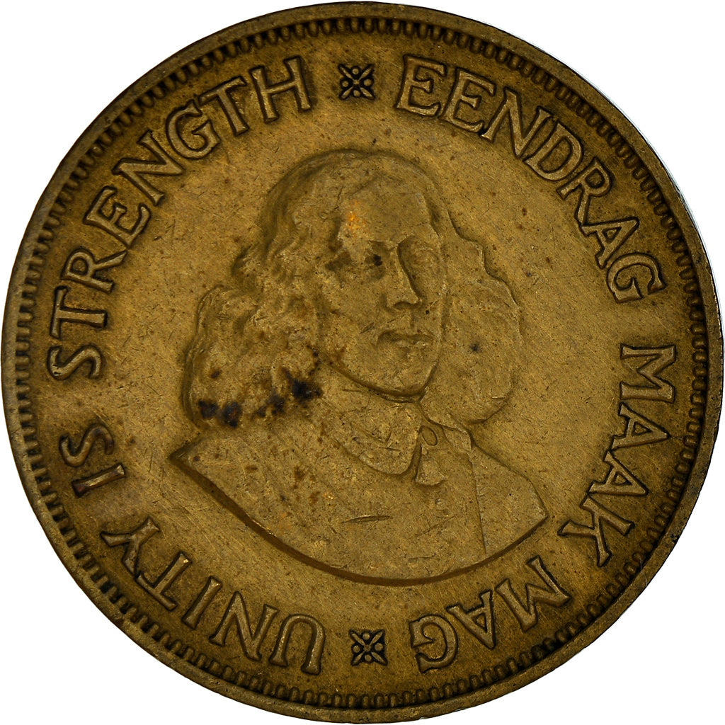 Moneda, Sudáfrica, Cent, 1961, MBC, Latón, KM:57