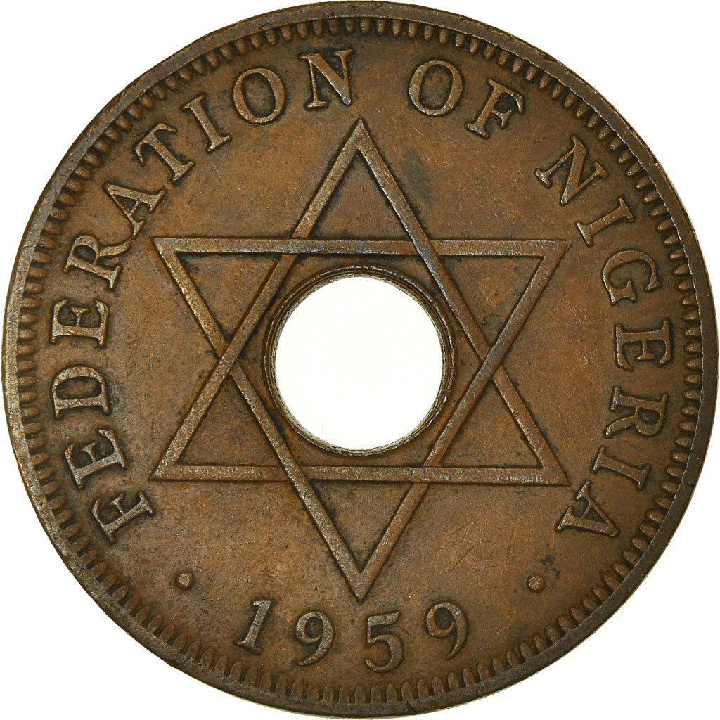 Münze, Nigeria, Elizabeth II, Penny, 1959, SS, Bronze, KM:2