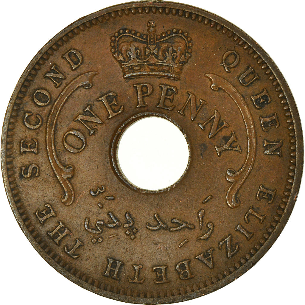 Münze, Nigeria, Elizabeth II, Penny, 1959, SS, Bronze, KM:2
