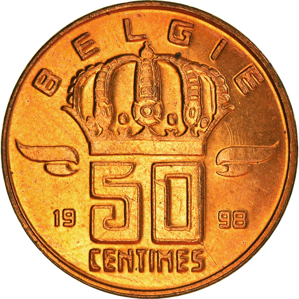 Moneta, Belgio, Baudouin I, 50 Centimes, 1998, SPL, Bronzo, KM:149.1