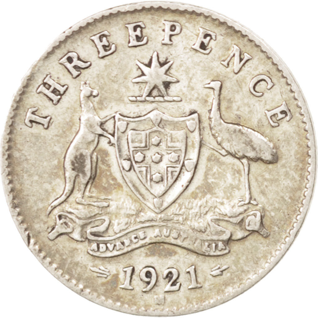 Munten, Australië, George V, Threepence, 1921, ZF, Zilver, KM:24