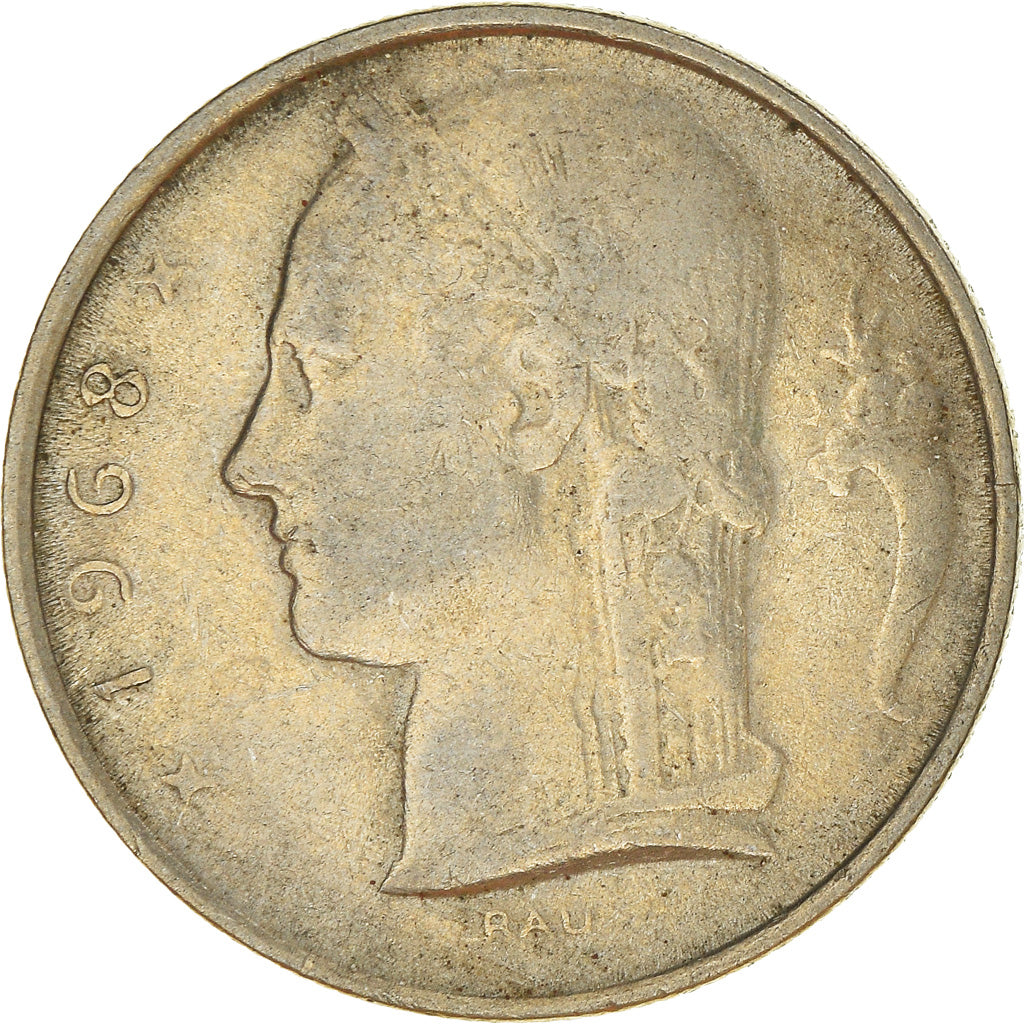 Moneda, Bélgica, 5 Francs, 5 Frank, 1968, BC+, Cobre - níquel, KM:135.1