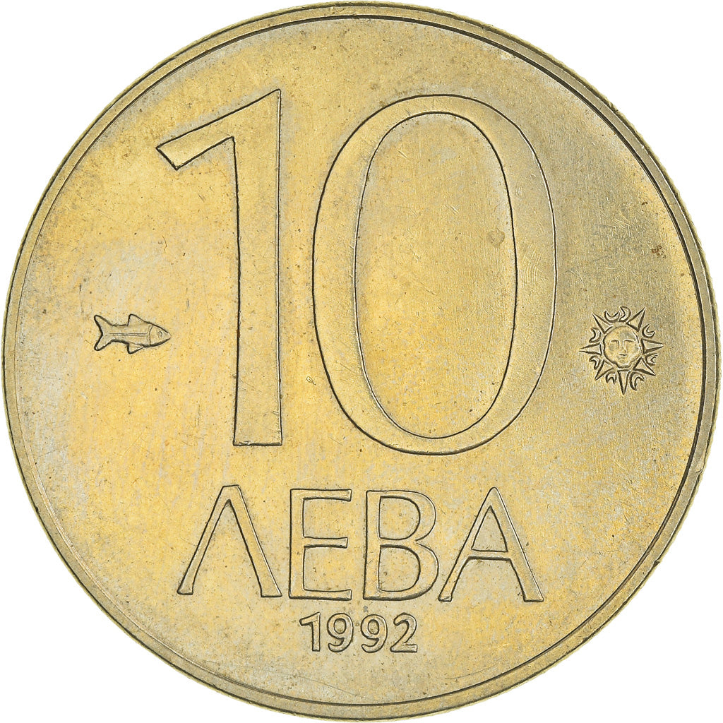 Monnaie, Bulgarie, 10 Leva, 1992, TTB, Copper-Nickel-Zinc, KM:205