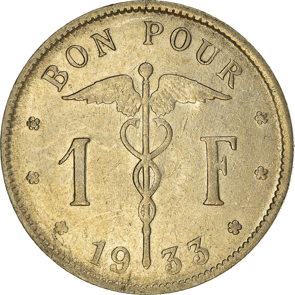 Munten, België, Franc, 1933, FR+, Nickel, KM:89