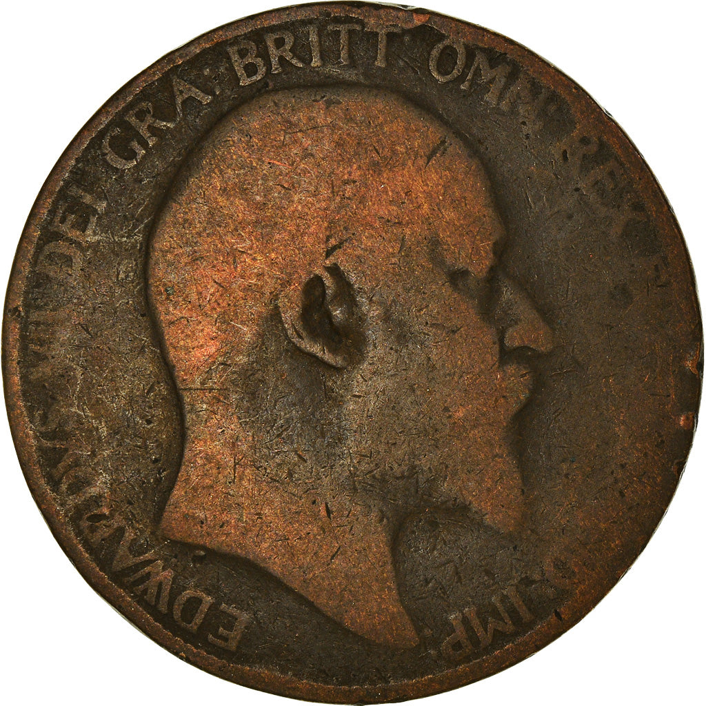 Coin, Great Britain, Edward VII, Penny, 1905, F(12-15), Bronze, KM:794.2