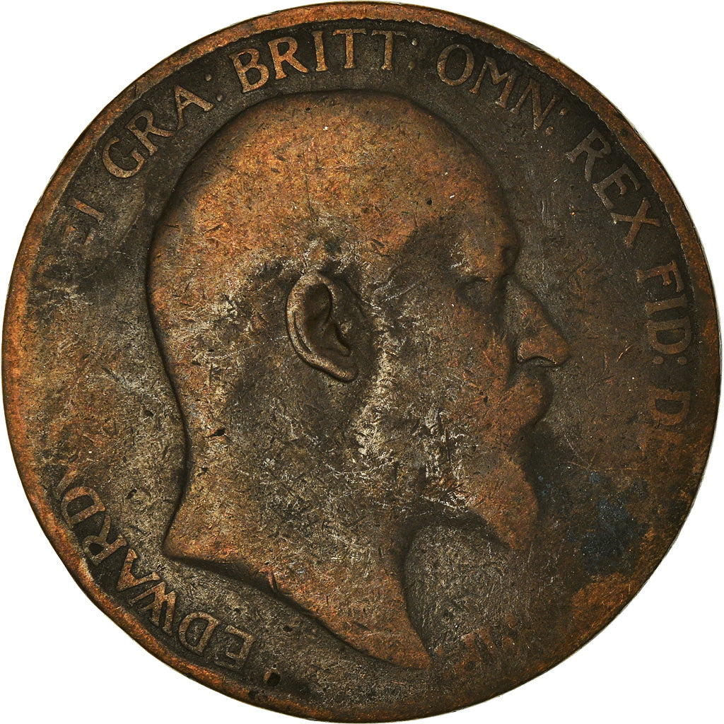 Coin, Great Britain, Edward VII, Penny, 1904, VF(20-25), Bronze, KM:794.2