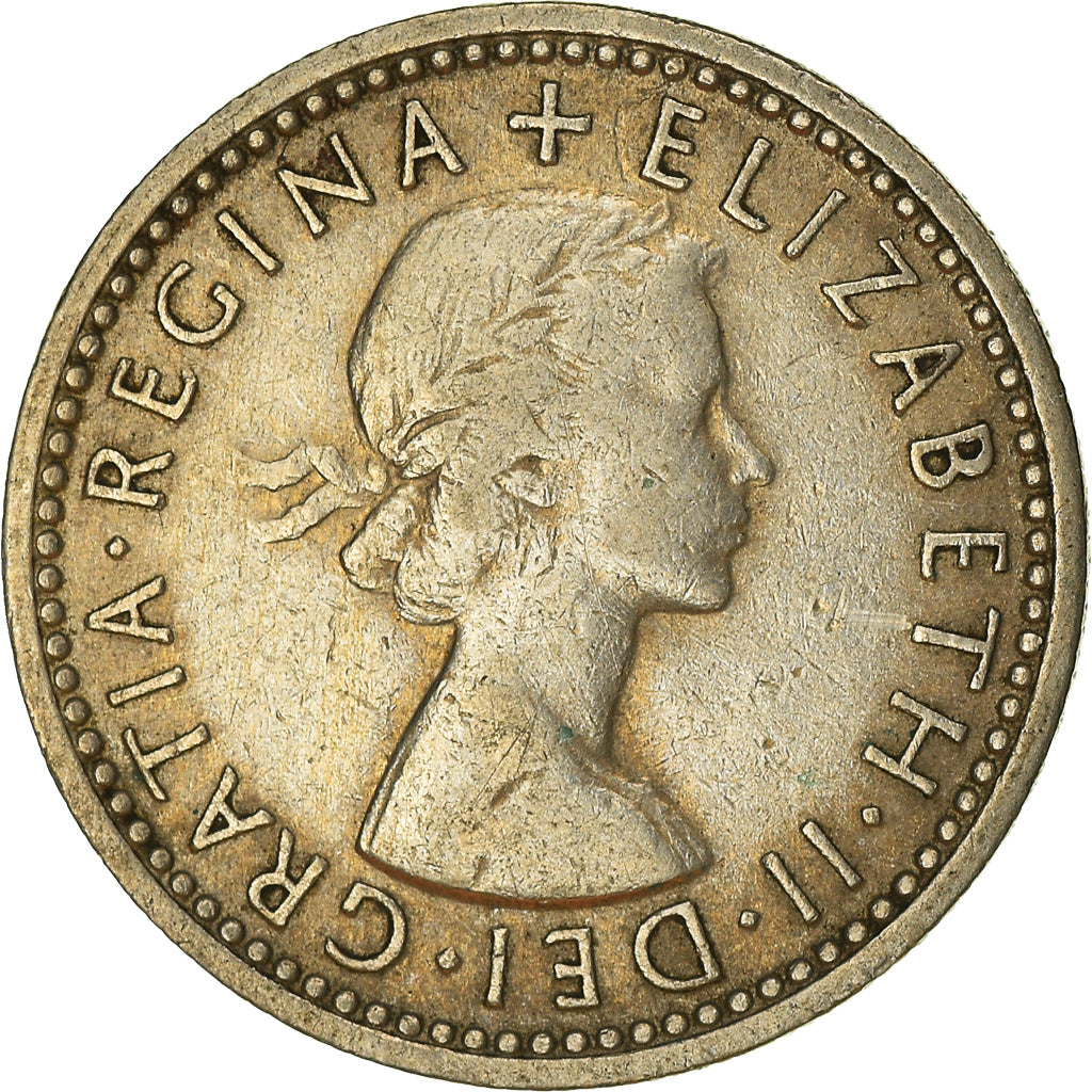 Moeda, Grã-Bretanha, Elizabeth II, 6 Pence, 1956, VF(30-35), Cobre-níquel