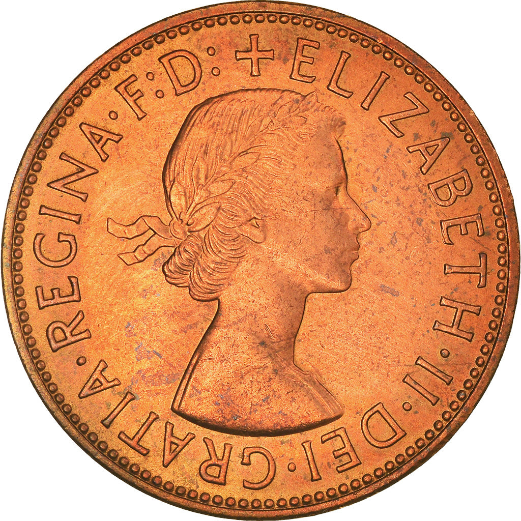 Coin, Great Britain, Elizabeth II, Penny, 1967, AU(50-53), Bronze, KM:897
