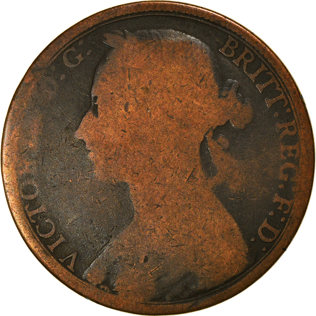 Moneta, Gran Bretagna, Victoria, Penny, 1891, B+, Bronzo, KM:755