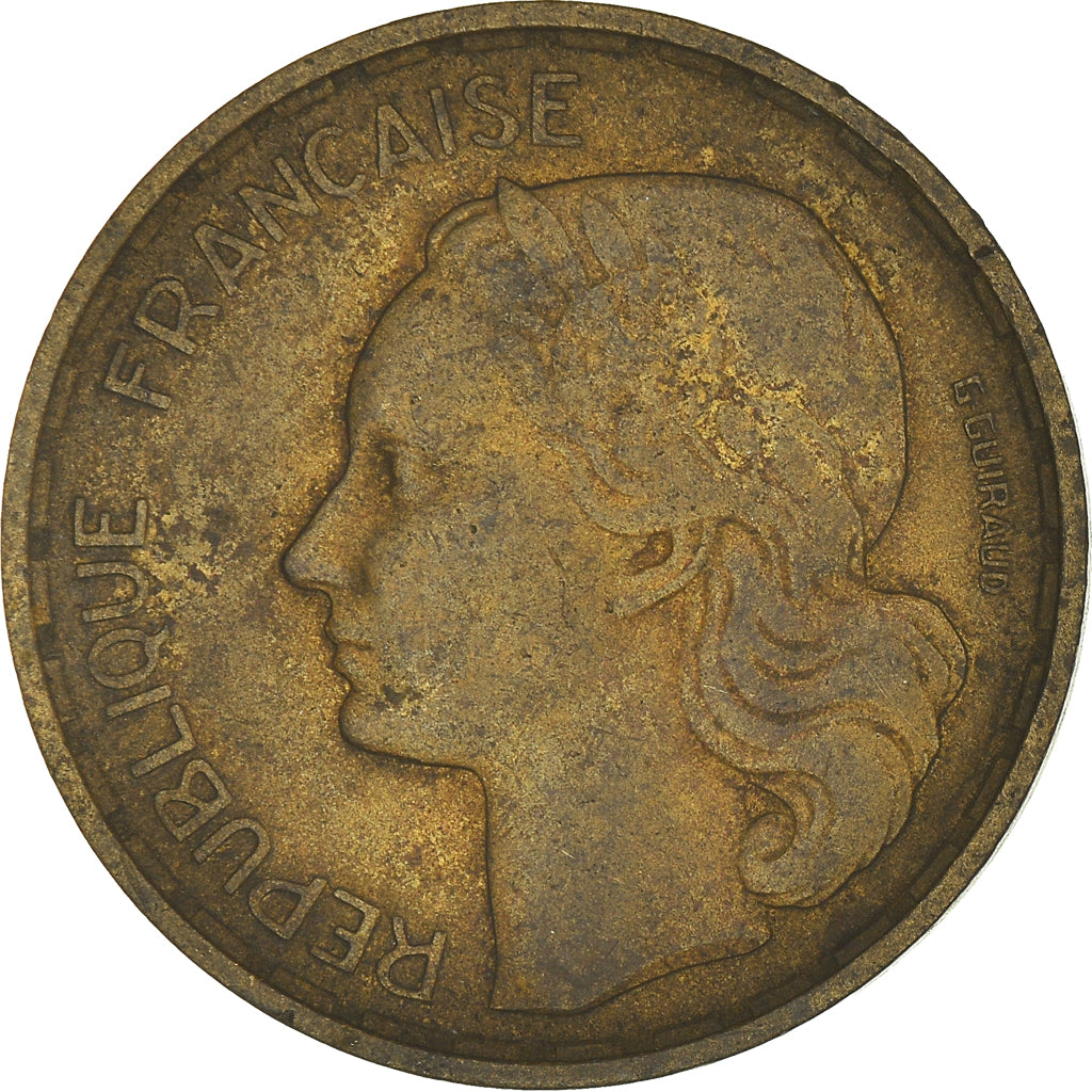Munten, Frankrijk, Guiraud, 20 Francs, 1951, Paris, FR, Aluminum-Bronze