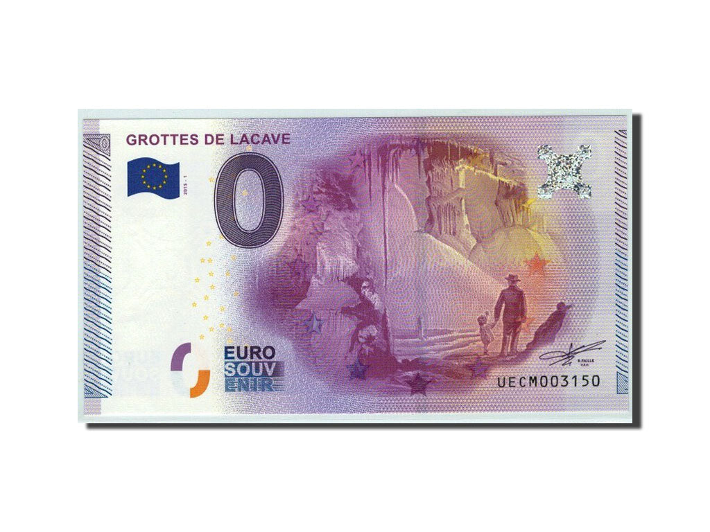 Frankreich, Tourist Banknote - 0 Euro, 46/ Grotte de Lacave, 2015, UNC