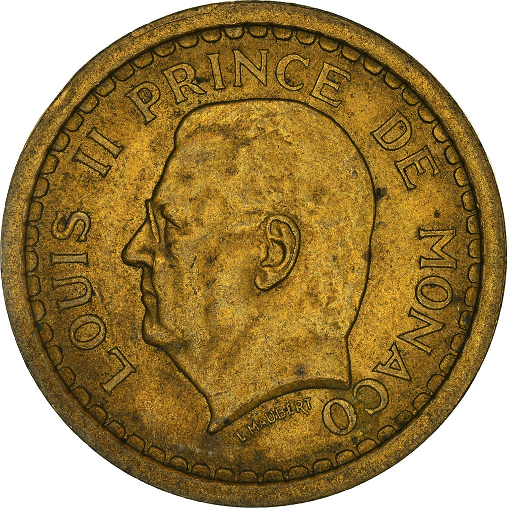 Münze, Monaco, 2 Francs, 1943, Paris, S+, Cupro-Aluminium, Gadoury:134