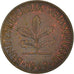 Coin, GERMANY - FEDERAL REPUBLIC, 2 Pfennig, 1969, Stuttgart, EF(40-45), Copper