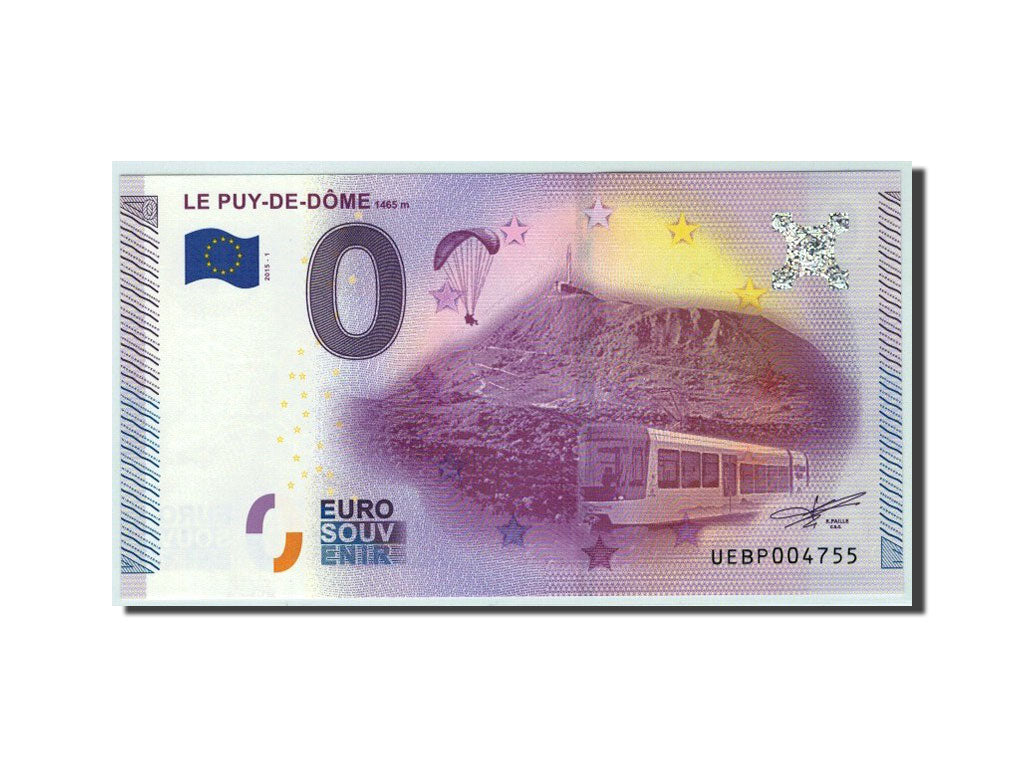 France, Tourist Banknote - 0 Euro, 63/ Le Puy-de-Dôme, 2015, UNC