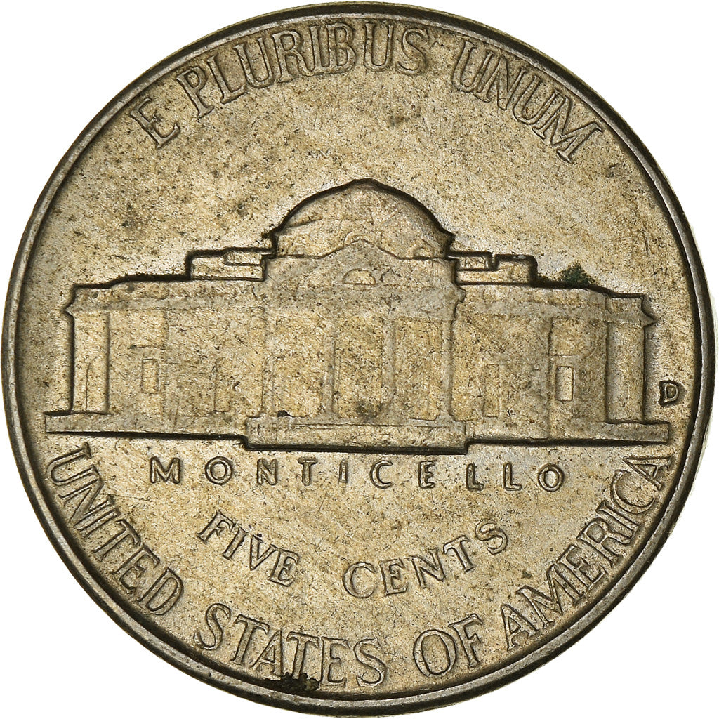 Moeda, Estados Unidos da América, Jefferson Nickel, 5 Cents, 1958, U.S. Mint
