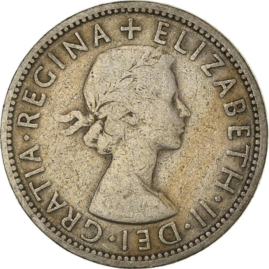 Monnaie, Grande-Bretagne, Elizabeth II, Florin, Two Shillings, 1954, TB