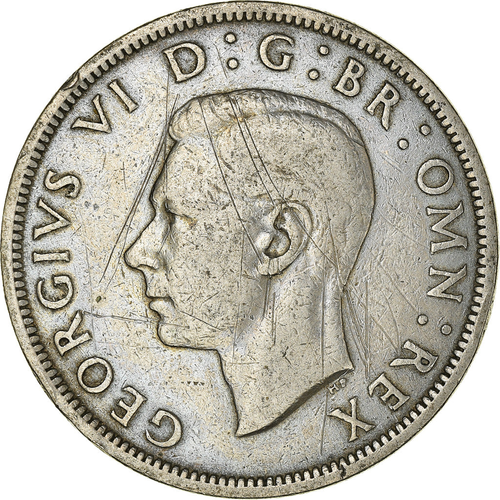 Münze, Großbritannien, George VI, 1/2 Crown, 1948, S+, Kupfer-Nickel, KM:879