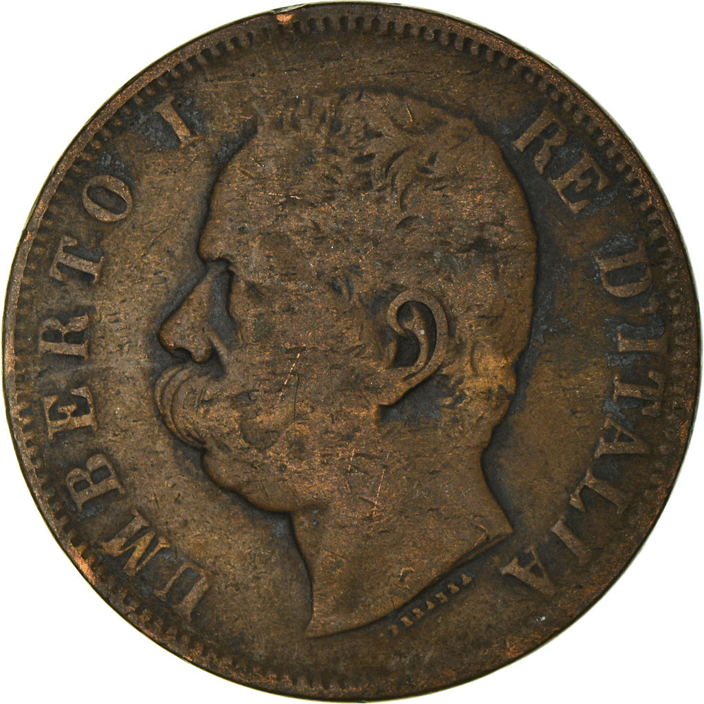 Moeda, Itália, Umberto I, 10 Centesimi, 1893, Rome, VF(20-25), Cobre, KM:27.2