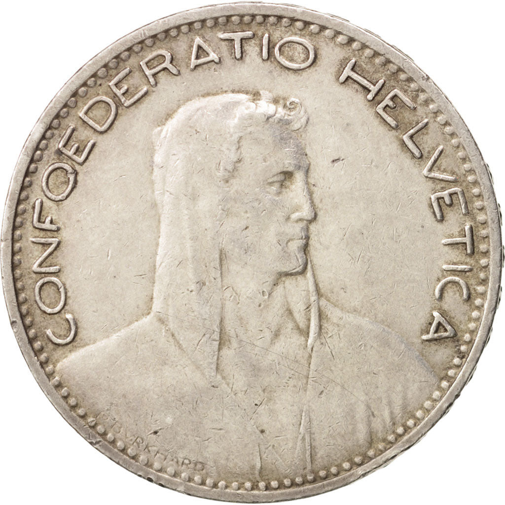 Coin, Switzerland, 5 Francs, 1933, Bern, EF(40-45), Silver, KM:37