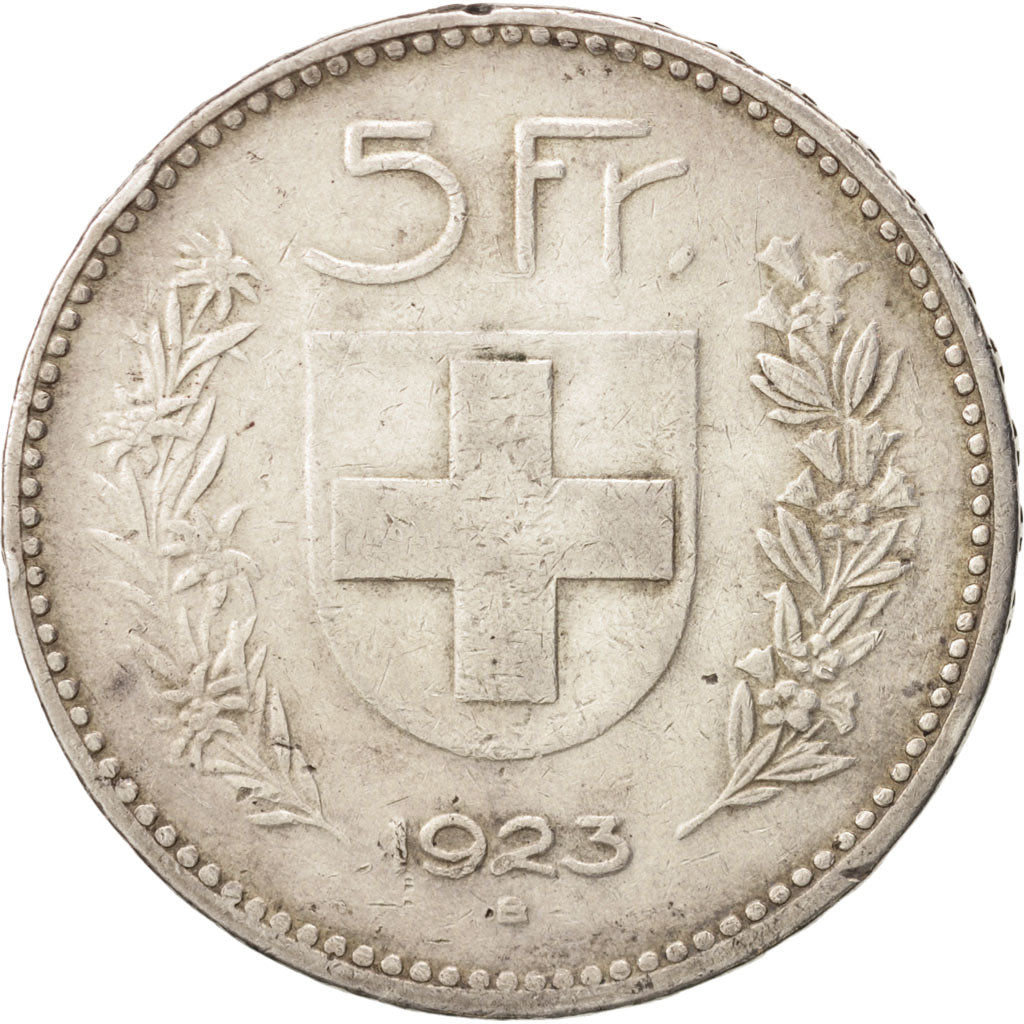 Coin, Switzerland, 5 Francs, 1933, Bern, EF(40-45), Silver, KM:37