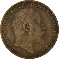 Coin, Great Britain, Edward VII, Penny, 1909, VF(20-25), Bronze, KM:794.2