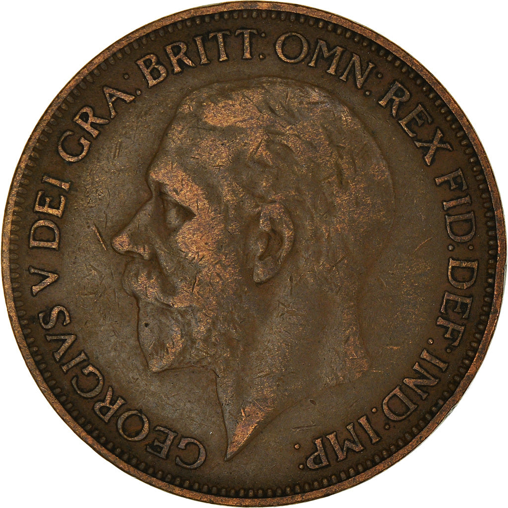Coin, Great Britain, George V, Penny, 1927, VF(30-35), Bronze, KM:826