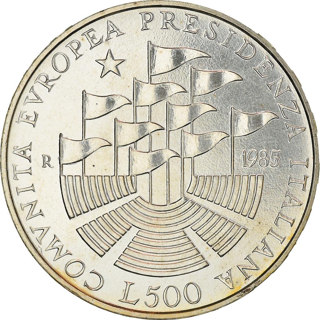 Münze, Italien, 500 Lire, 1985, Rome, UNZ, Silber, KM:115