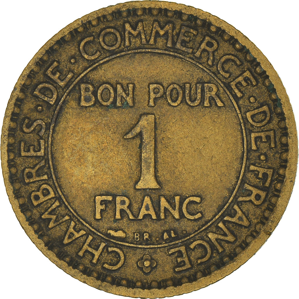 Coin, France, Chambre de commerce, Franc, 1927, Paris, VF(30-35)