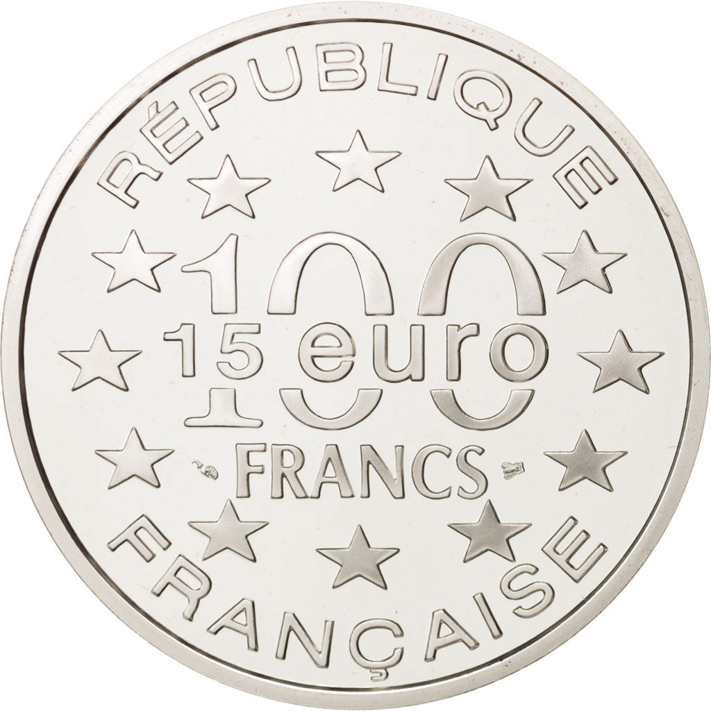 Moneta, Francia, 100 Francs-15 Euro, 1996, Paris, FDC, Argento, KM:1140