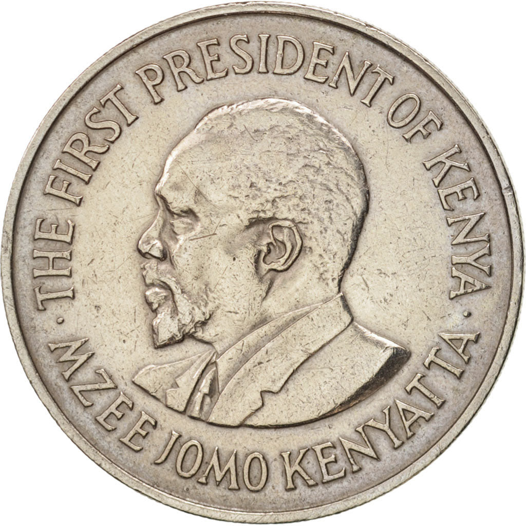 Coin, Kenya, Shilling, 1971, British Royal Mint, EF(40-45), Copper-nickel, KM:14