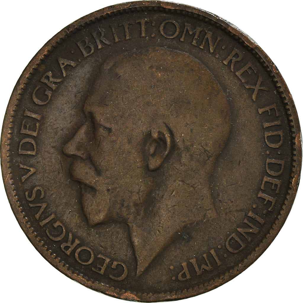 Moeda, Grã-Bretanha, George V, 1/2 Penny, 1914, VF(20-25), Bronze, KM:809