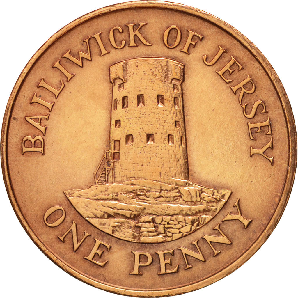 Coin, Jersey, Elizabeth II, Penny, 1983, AU(55-58), Bronze, KM:54