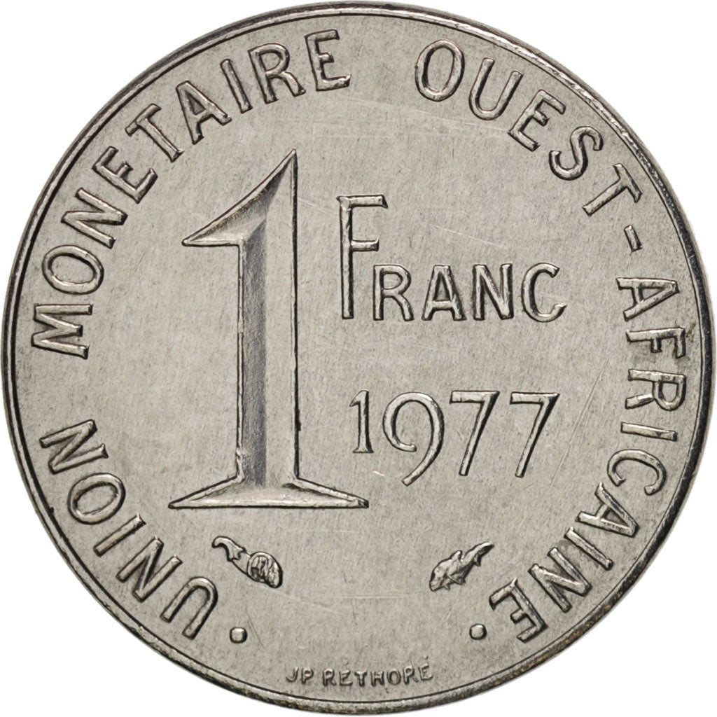 Coin, West African States, Franc, 1977, Paris, EF(40-45), Steel, KM:8