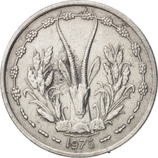 Moneta, Kraje Afryki Zachodniej, Franc, 1975, Paris, EF(40-45), Aluminium