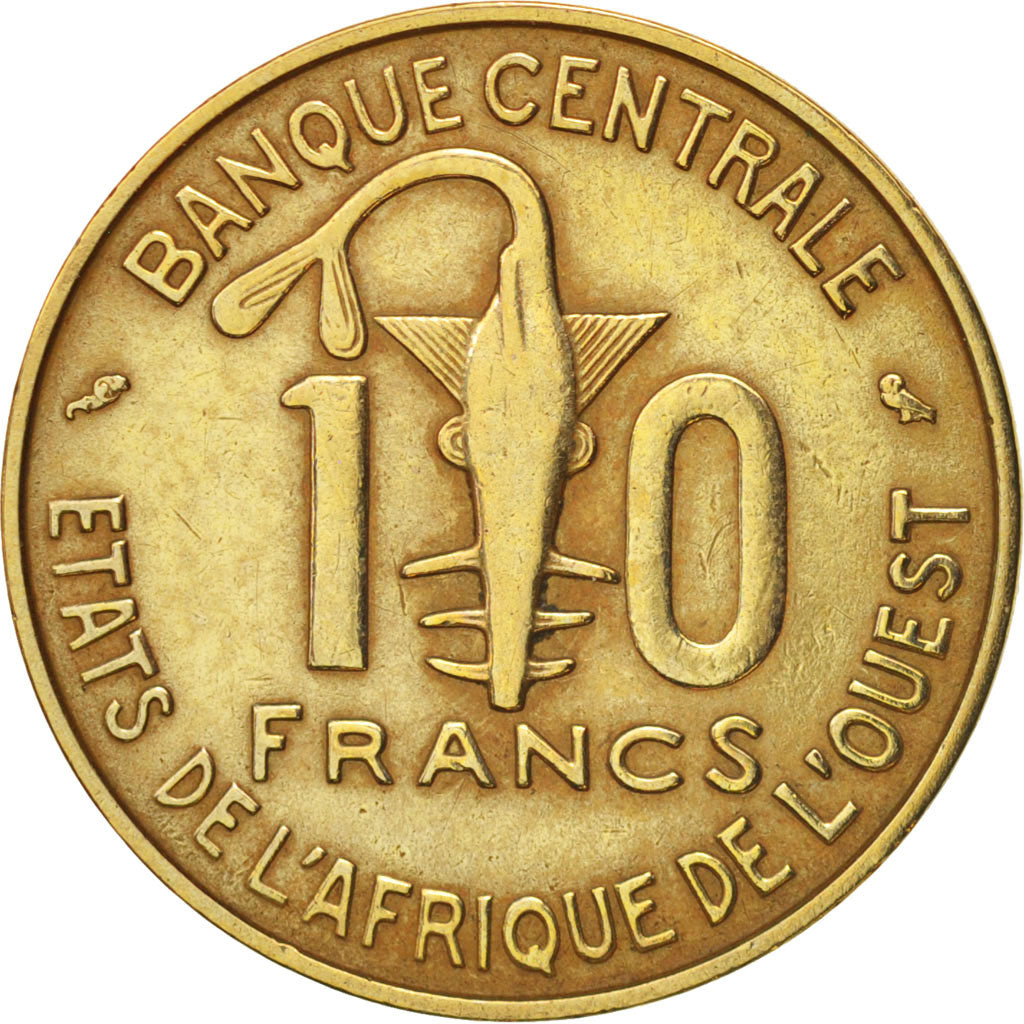 Coin, West African States, 10 Francs, 1971, EF(40-45), Aluminum-Nickel-Bronze