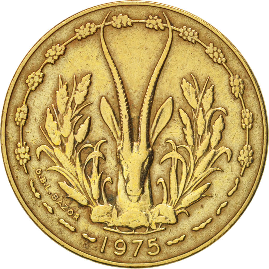 Coin, West African States, 10 Francs, 1975, Paris, EF(40-45)