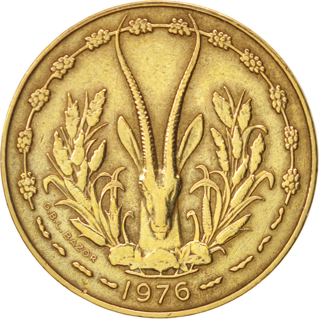 Coin, West African States, 10 Francs, 1976, Paris, EF(40-45)