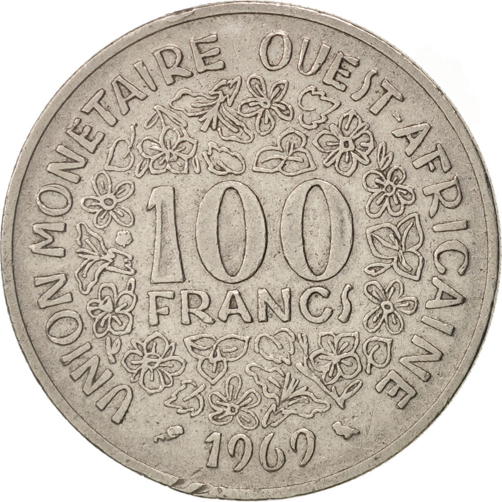 Münze, West African States, 100 Francs, 1969, Paris, SS, Nickel, KM:4