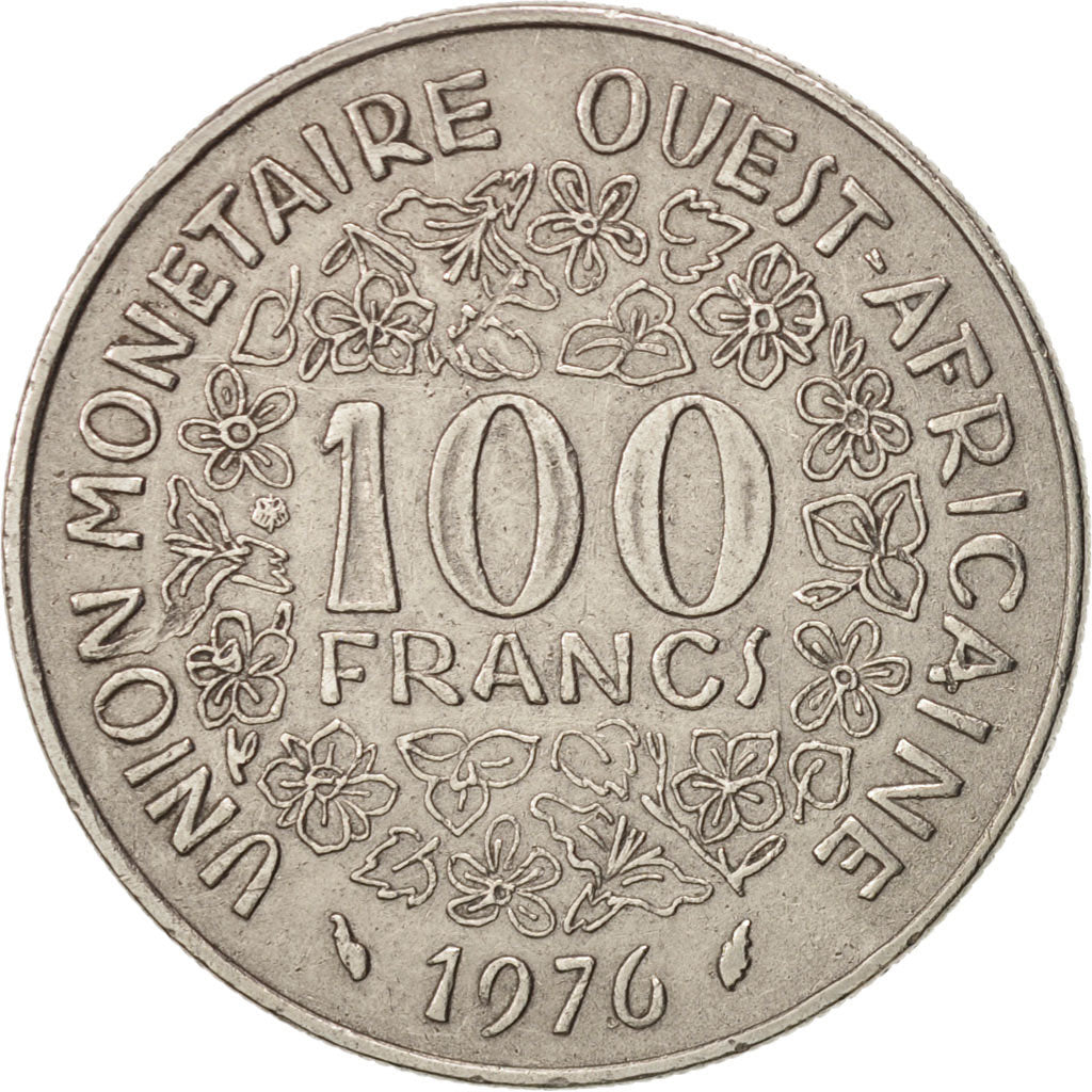 Coin, West African States, 100 Francs, 1976, Paris, EF(40-45), Nickel, KM:4